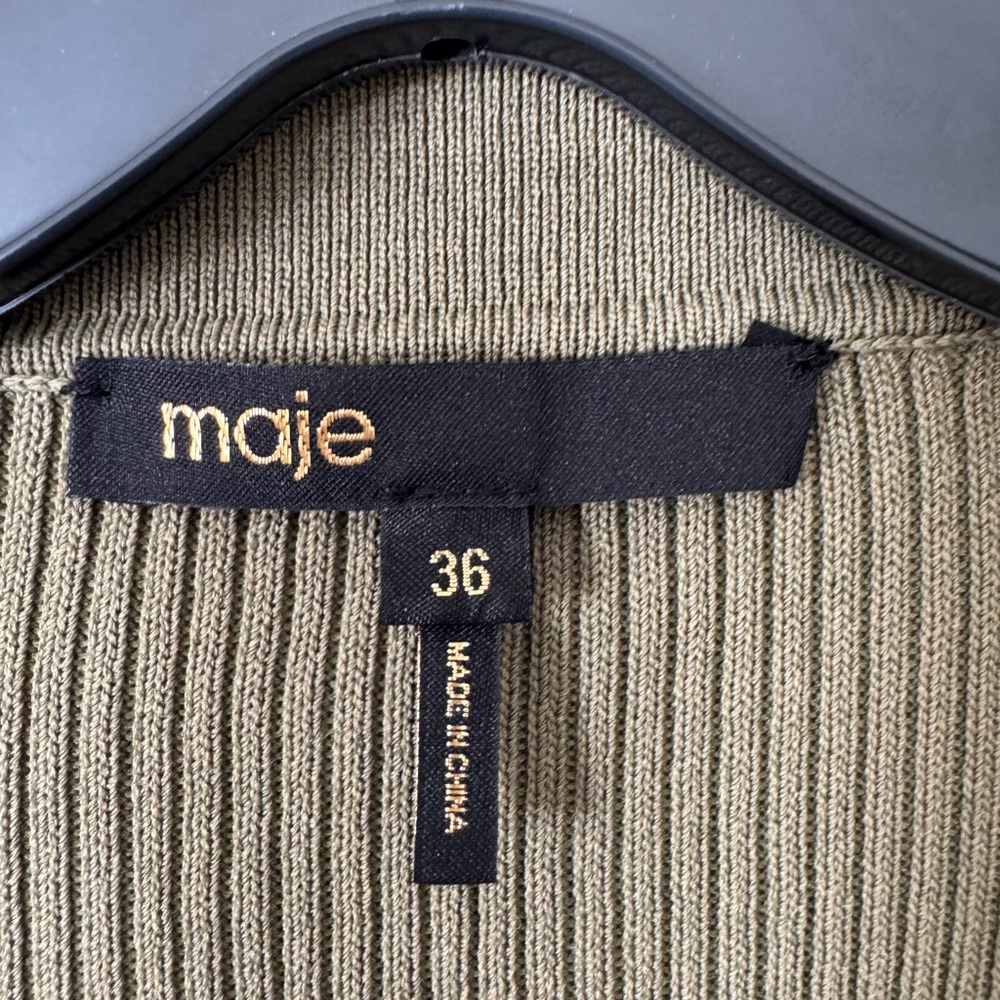Maje Ribbed Knit Mini Dress - Picture 4 of 7